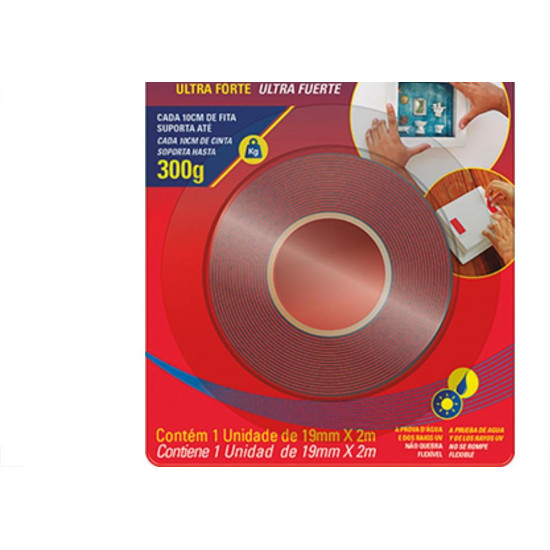 Tek Fita Dupla Face Acr/ 19X 2M/Ext