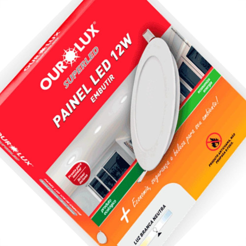 Ourolux Lum.Led Emb Red Ouro 12W 2,7K-3208A Ourolux Lum.Led Emb Red Ouro 12W 2,7K-3208A