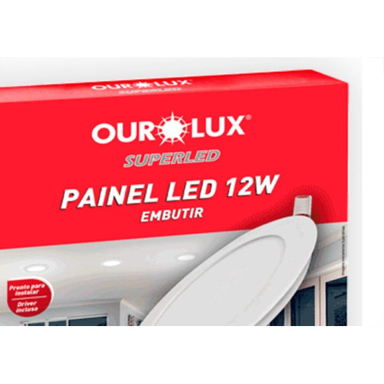 Ourolux Lum.Led Emb Red Ouro 12W 2,7K-3208A Ourolux Lum.Led Emb Red Ouro 12W 2,7K-3208A
