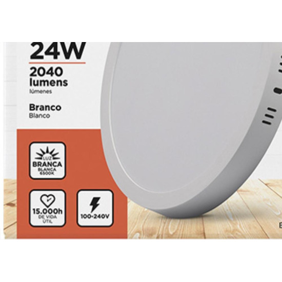 Black Lum.Led B&D Sob Eco Br Red 24W 6,5K Black Lum.Led B&D Sob Eco Br Red 24W 6,5K