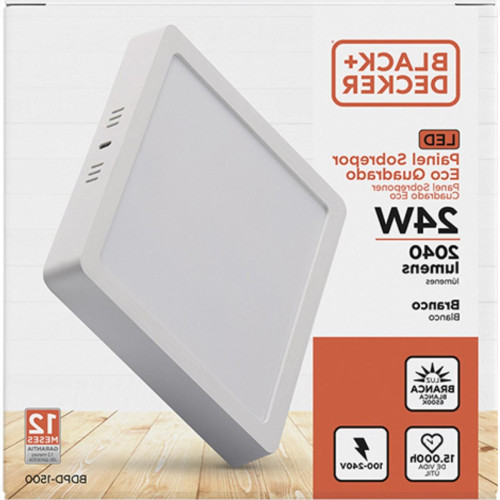 Black Lum.Led B&D Sob Eco Br Qdr 24W 6,5K Black Lum.Led B&D Sob Eco Br Qdr 24W 6,5K