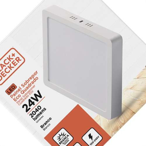 Black Lum.Led B&D Sob Eco Br Qdr 24W 6,5K Black Lum.Led B&D Sob Eco Br Qdr 24W 6,5K