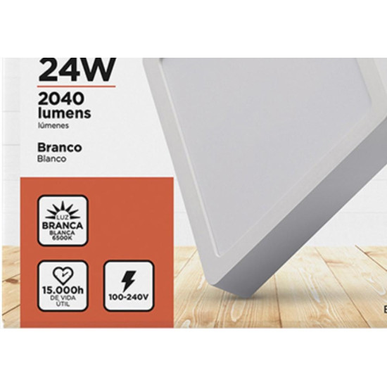 Black Lum.Led B&D Sob Eco Br Qdr 24W 6,5K Black Lum.Led B&D Sob Eco Br Qdr 24W 6,5K