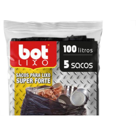 Lafra Saco P/Lixo Sup.Forte Pr.100L C/05
