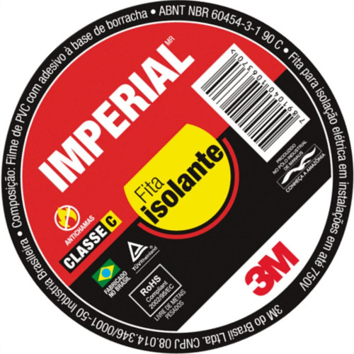 3M Fita Isolante Imperial 05 Mts - Kit C/10 Pc 3M Fita Isolante Imperial 05 Mts - Kit C/10 Pc