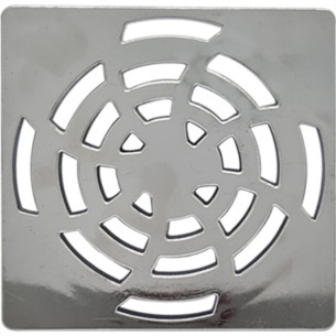 Luconi Grelha Quadrada 100Mm Cr - Kit C/10 Un