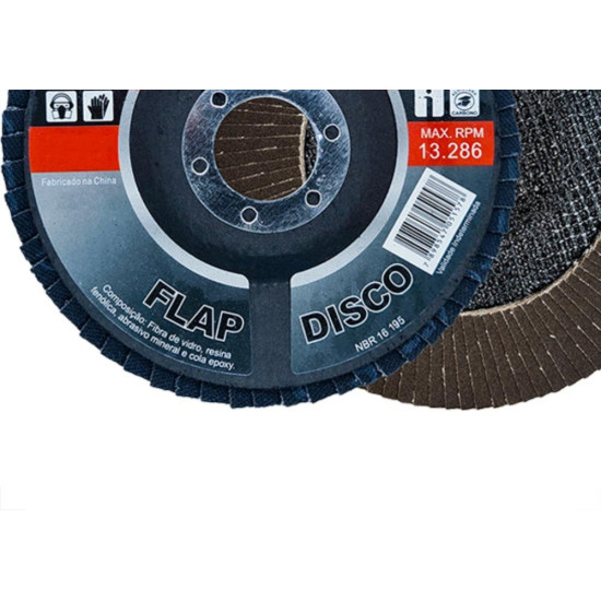 Disflex Disco Flap Alo 4.1/2 X 40 - Kit C/10 Un