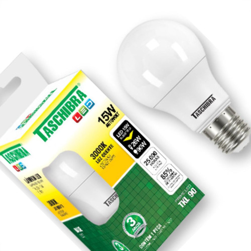 Taschibra Lamp Led Bulbo 15W 3,0K