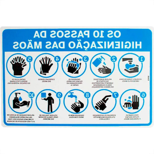 Look Placa Sinalizacao 20X30 10Passos P/Higi Look Placa Sinalizacao 20X30 10Passos P/Higi