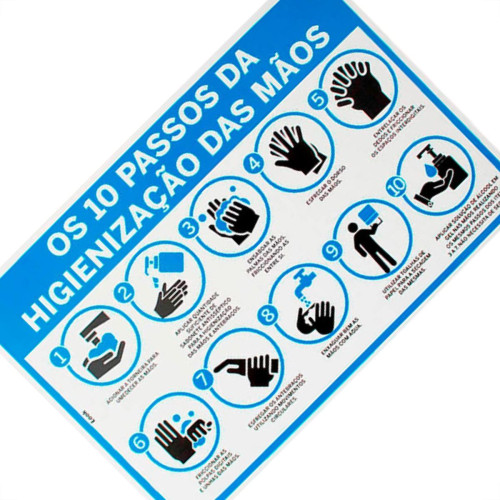 Look Placa Sinalizacao 20X30 10Passos P/Higi Look Placa Sinalizacao 20X30 10Passos P/Higi