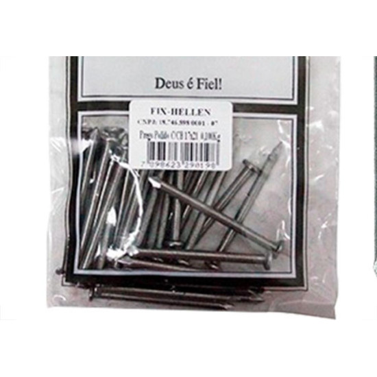 Fix-Hellen Prego F.Hellen Pol.C/Cabeça 13X18 C/ 75G - Kit C/10 Pt