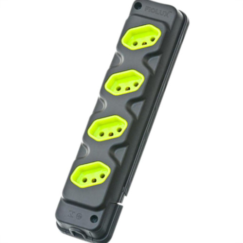 Fiolux Tomada Barra 4T 2P+T 20A Pr Fiolux Tomada Barra 4T 2P+T 20A Pr