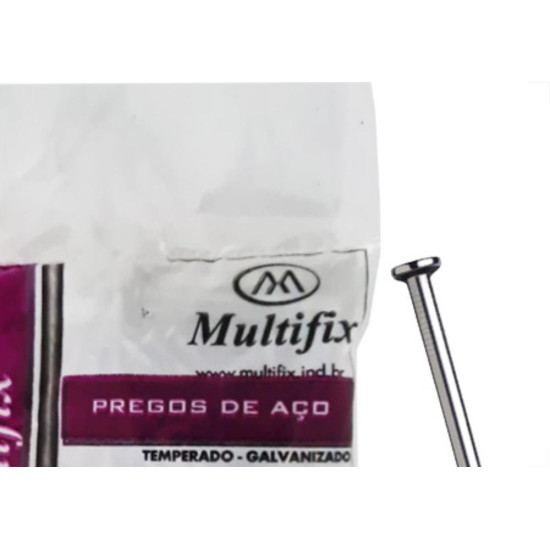 Multifix Galvanizado Prego Aco Galvanizado Mf C/Cabeça 10X08(1,6X18) Multifix Galvanizado Prego Aco Galvanizado Mf C/Cabeça 10X08(1,6X18)