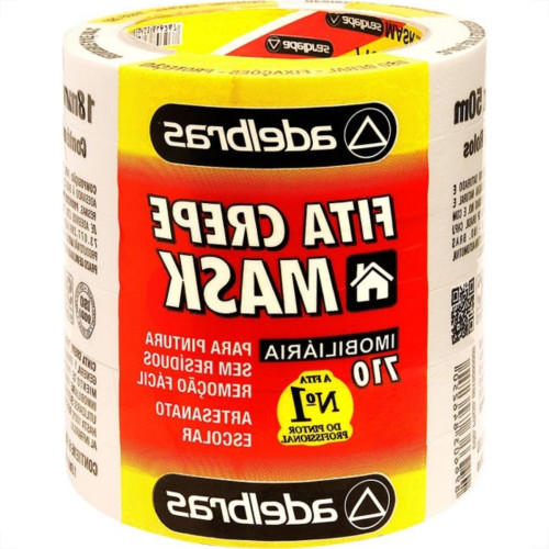 Adelbras Fita Crepe 710 18Mm X 50Mt - Kit C/6 Rl Adelbras Fita Crepe 710 18Mm X 50Mt - Kit C/6 Rl