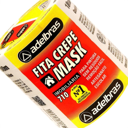 Adelbras Fita Crepe 710 18Mm X 50Mt - Kit C/6 Rl Adelbras Fita Crepe 710 18Mm X 50Mt - Kit C/6 Rl