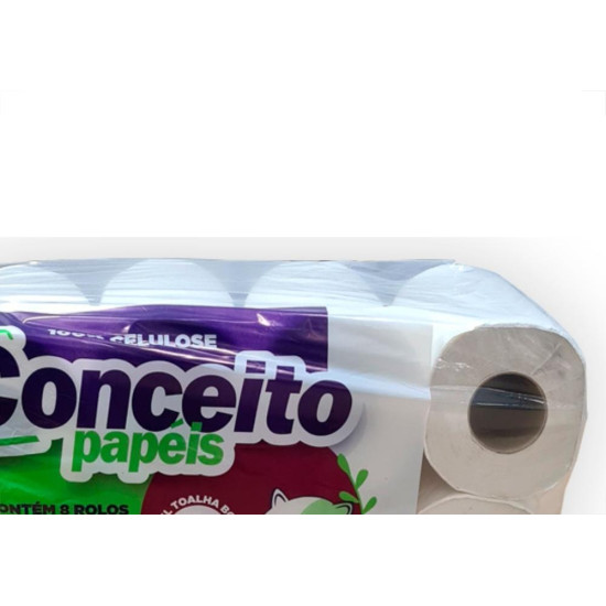 Conceito Papeis Papel Toal.Bobina 100% Cl.100Mtx8 Conceito Papeis Papel Toal.Bobina 100% Cl.100Mtx8
