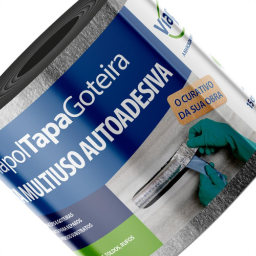 Viapol Fita Adesiva Tapa Goteira 15Cmx10Mt