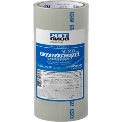 Tek Fita Adesiva P/Embalagem Transp. 48X40Mt - Kit C/4 Un