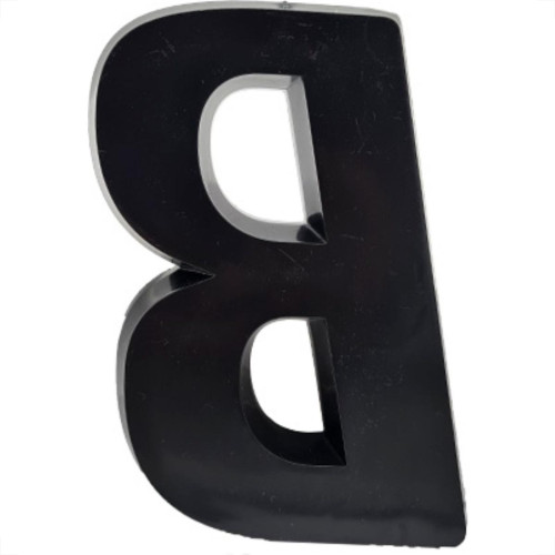 Deplasti Letra 3D Preto B 13Cm Deplasti Letra 3D Preto B 13Cm