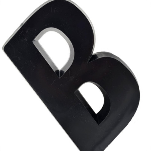 Deplasti Letra 3D Preto B 13Cm Deplasti Letra 3D Preto B 13Cm