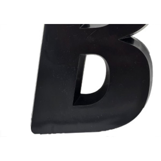 Deplasti Letra 3D Preto B 13Cm Deplasti Letra 3D Preto B 13Cm