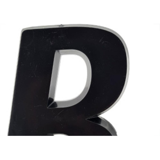 Deplasti Letra 3D Preto B 13Cm Deplasti Letra 3D Preto B 13Cm