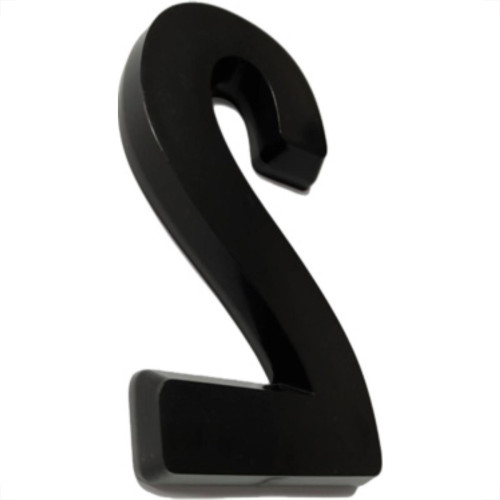Deplasti Numero 3D Preto 2 13Cm Deplasti Numero 3D Preto 2 13Cm