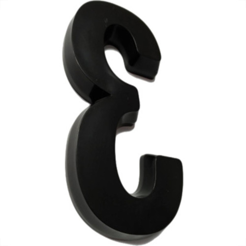 Deplasti Numero 3D Preto 3 13Cm Deplasti Numero 3D Preto 3 13Cm