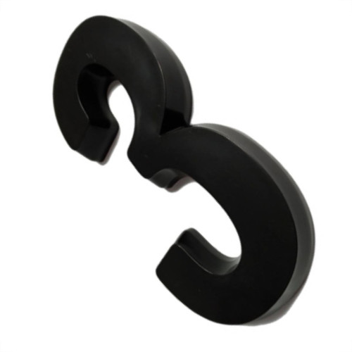Deplasti Numero 3D Preto 3 13Cm Deplasti Numero 3D Preto 3 13Cm