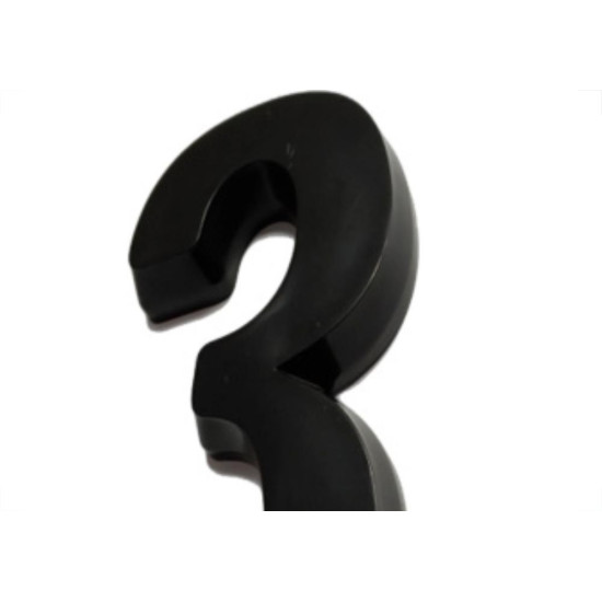 Deplasti Numero 3D Preto 3 13Cm Deplasti Numero 3D Preto 3 13Cm