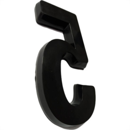Deplasti Numero 3D Preto 5 13Cm Deplasti Numero 3D Preto 5 13Cm