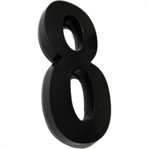 Deplasti Numero 3D Preto 8 13Cm Deplasti Numero 3D Preto 8 13Cm