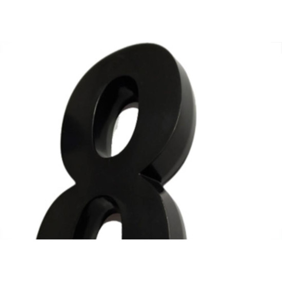 Deplasti Numero 3D Preto 8 13Cm Deplasti Numero 3D Preto 8 13Cm