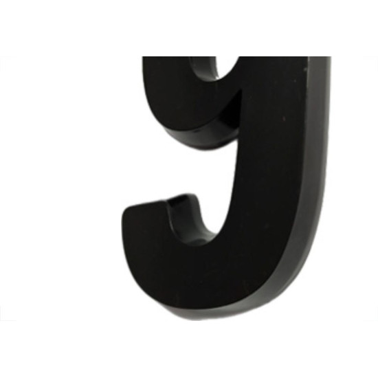 Deplasti Numero 3D Preto 9 13Cm Deplasti Numero 3D Preto 9 13Cm