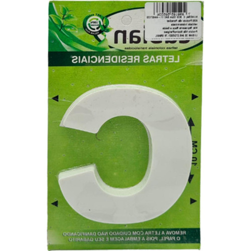 Lubian Letra 3D Branca Abs C 10Cm