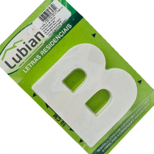 Lubian Letra 3D Branca Abs B 10Cm Lubian Letra 3D Branca Abs B 10Cm