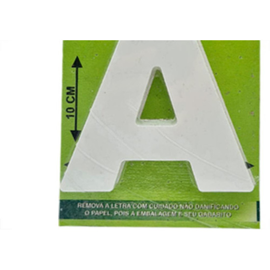Lubian Letra 3D Branca Abs A 10Cm