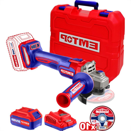 Emtop Esmerilhareira 41/2 20V Bt4A+Carr S/Cv Emtop Esmerilhareira 41/2 20V Bt4A+Carr S/Cv