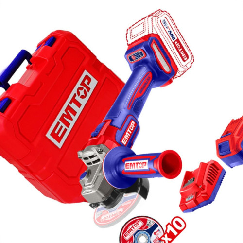 Emtop Esmerilhareira 41/2 20V Bt4A+Carr S/Cv Emtop Esmerilhareira 41/2 20V Bt4A+Carr S/Cv