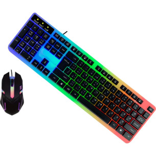 Flex Xcell Teclado Usb E Mouse Ledrgb 2400 Dpi