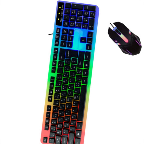 Flex Xcell Teclado Usb E Mouse Ledrgb 2400 Dpi