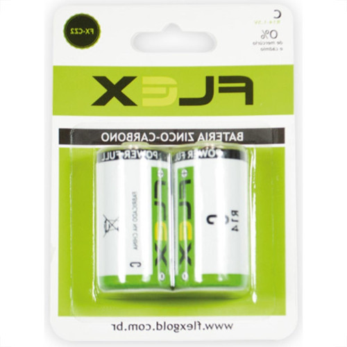 Flex Pilha Tipo C Zinco-Carbono C/2