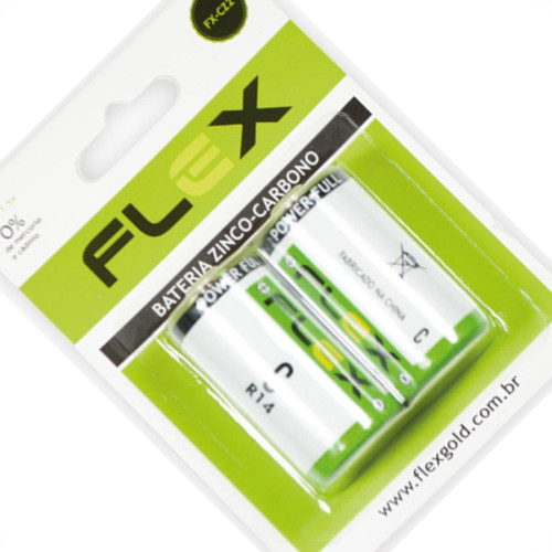 Flex Pilha Tipo C Zinco-Carbono C/2