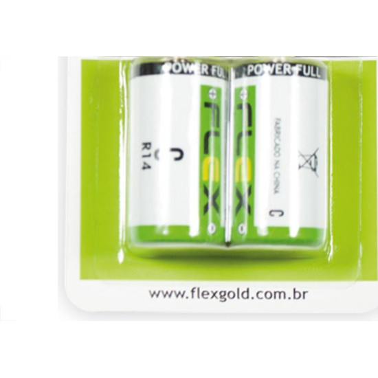 Flex Pilha Tipo C Zinco-Carbono C/2