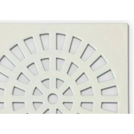 Grap Grelha Plast.Quadr.Branca 100  - Kit C/6 Un