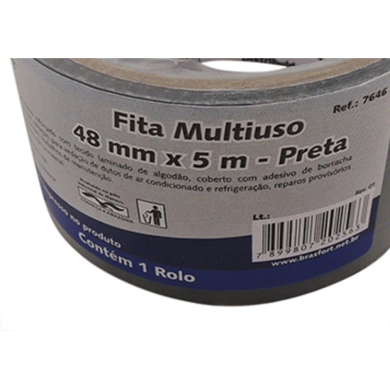Brasfort Fita Adesiva Silvert Brasf 48X 5Mt Pta Brasfort Fita Adesiva Silvert Brasf 48X 5Mt Pta