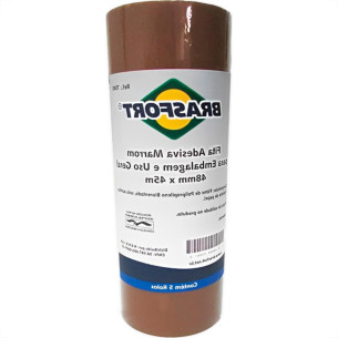 Brasfort Fita Adesiva P/Embalagem Marrom  48X 45 - Kit C/5 Un