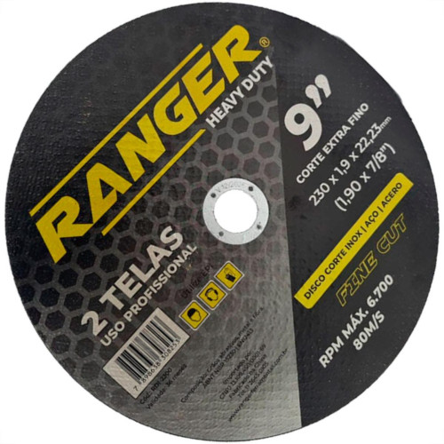 Ranger Disco  Inox 9 X 1.9 X 7/8 - Kit C/5 Un