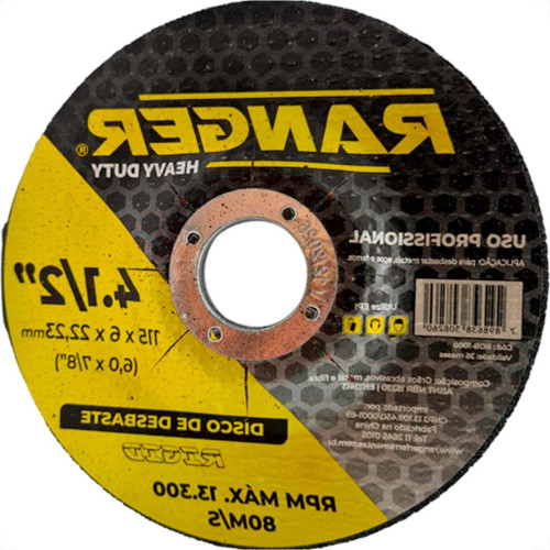Ranger Disco Desbaste 4.1/2 X 7/8 - Kit C/10 Un
