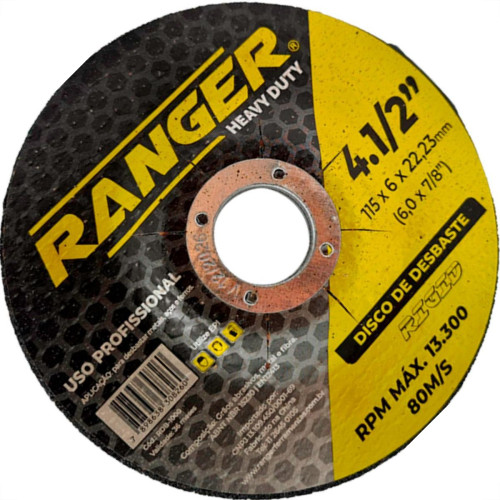 Ranger Disco Desbaste 4.1/2 X 7/8 - Kit C/10 Un